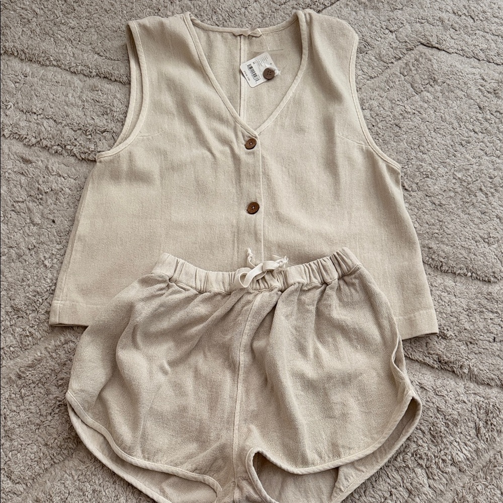 Free People Vest and Shorts Set